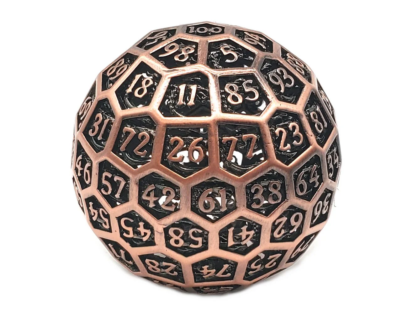 Old School Dice: Hollow Metal 50mm D100 Dragon's Head - Ancient Bronze - Image 2