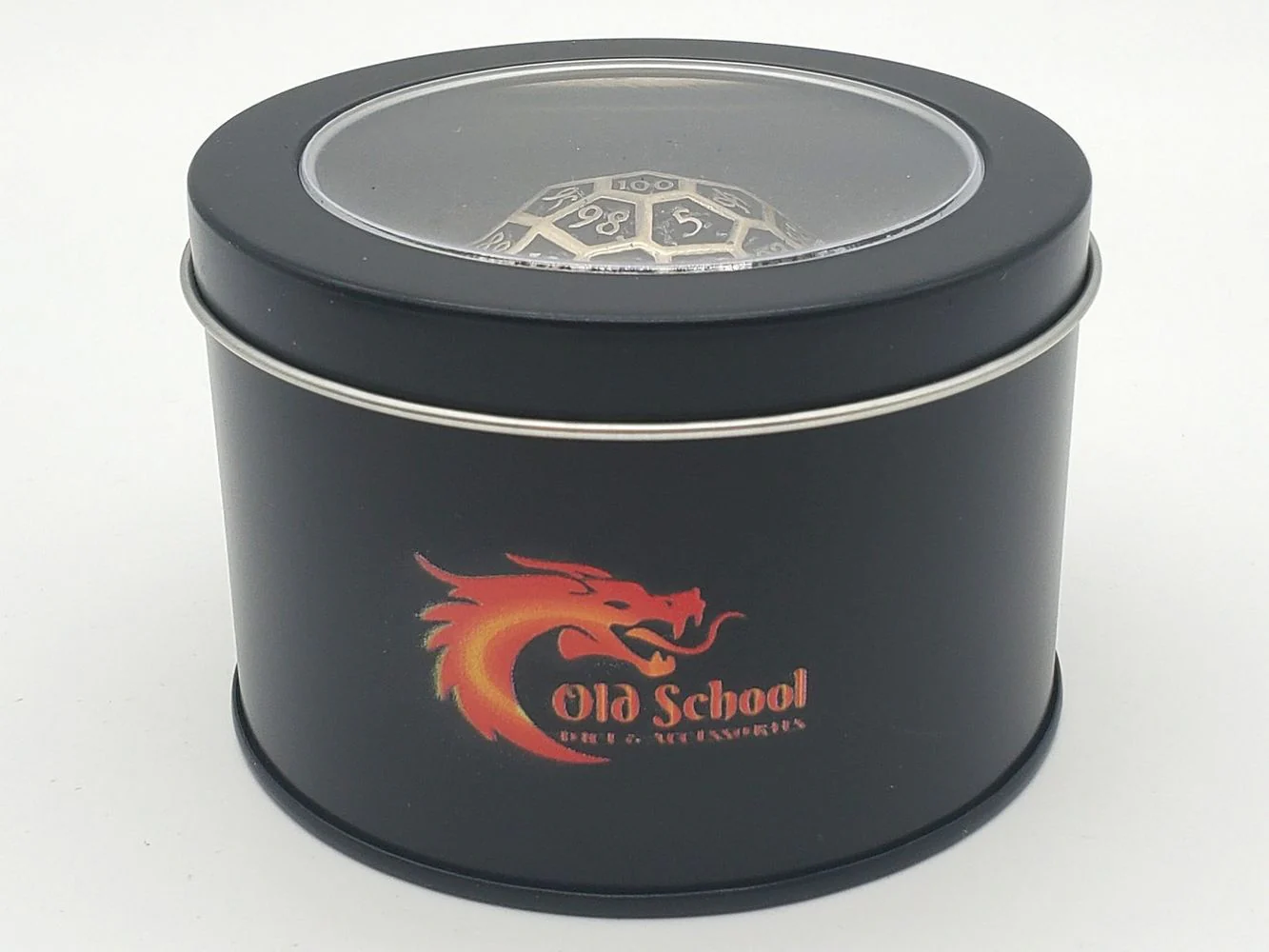 Old School Dice: Hollow Metal 50mm D100 Dragon's Head - Ancient Gold - Image 3