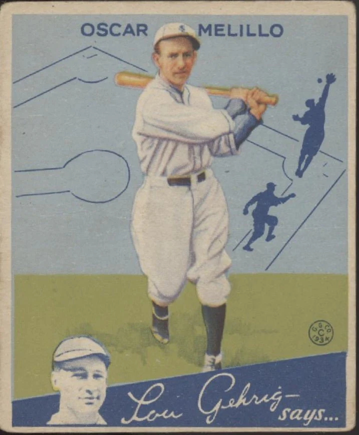 Oscar Melillo 1934 Goudey RC #45 St. Louis Browns VG