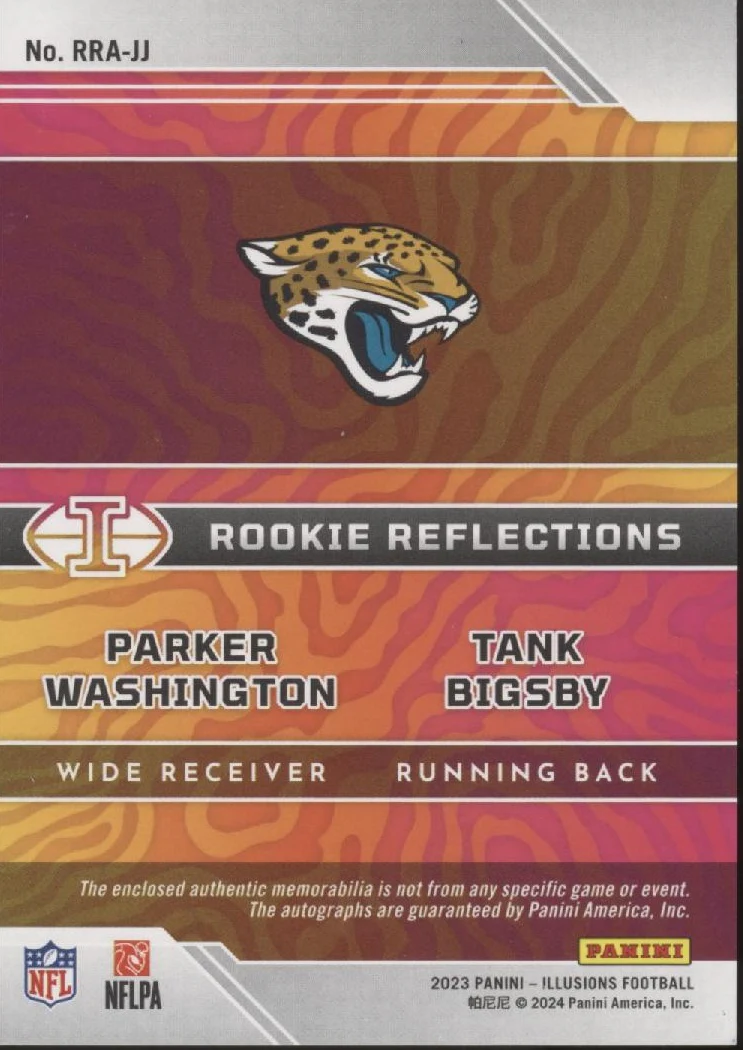Parker Washington / Tank Bigsby 2023 Illusions Reflections Swatch RC Autos - Image 2