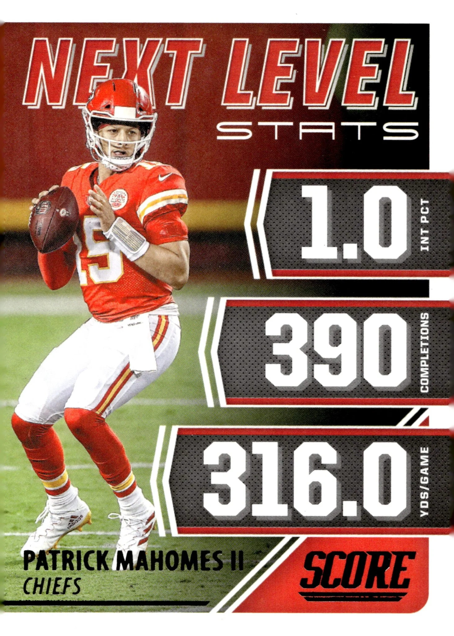 Patrick Mahomes II 2021 Panini Score Next Level Stats #NL2