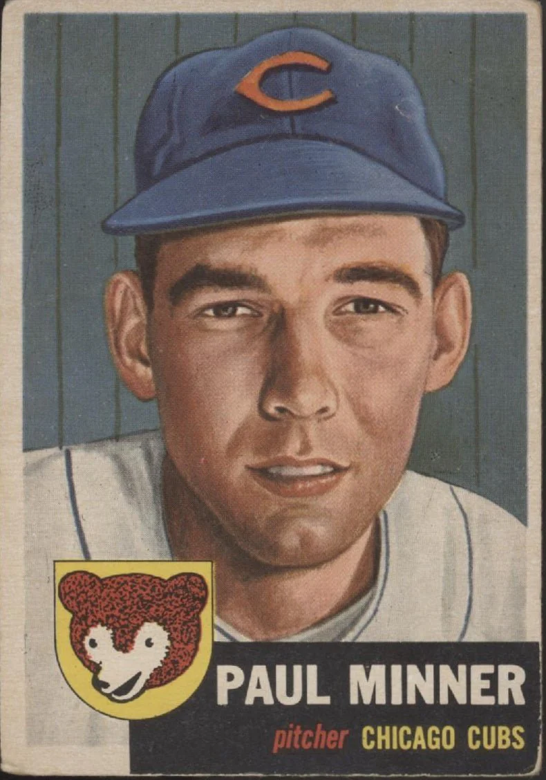 Paul Minner 1953 Topps #92 Chicago Cubs VG