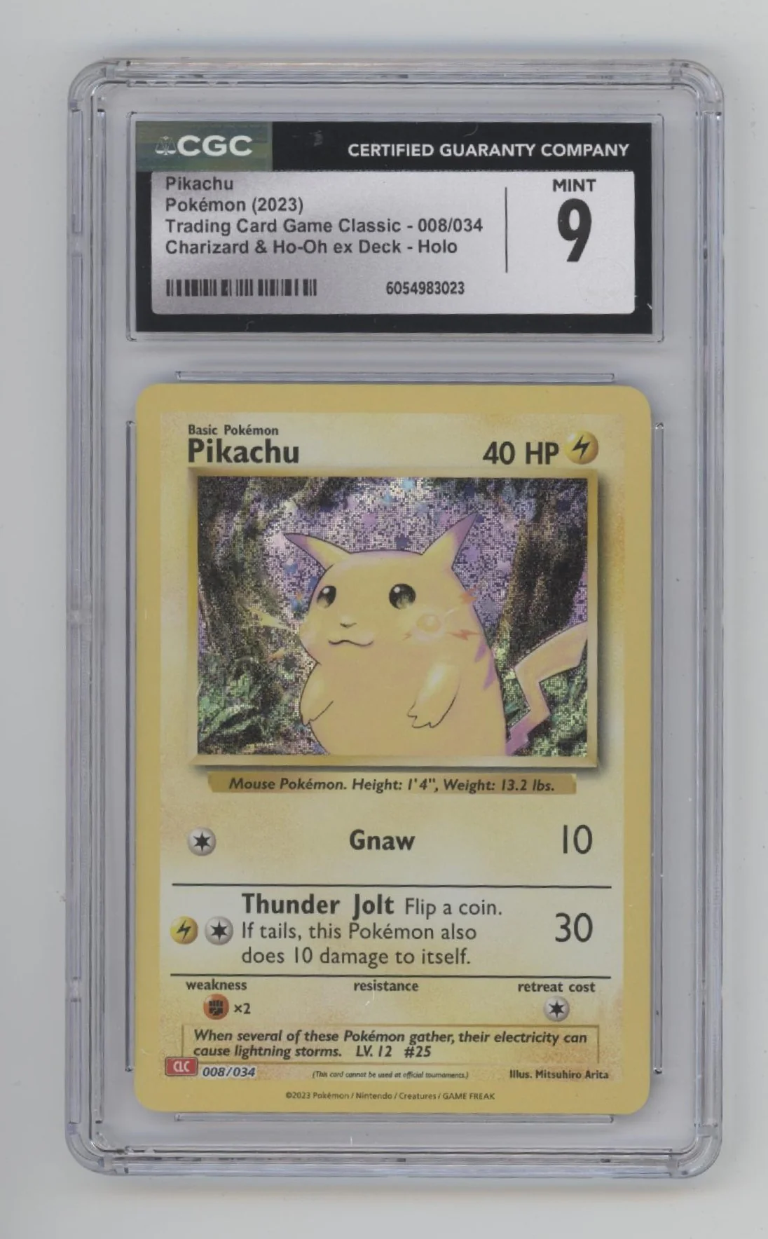 Pikachu Pokemon Charizard & Ho-Oh ex Deck Holo #008 CGC 9