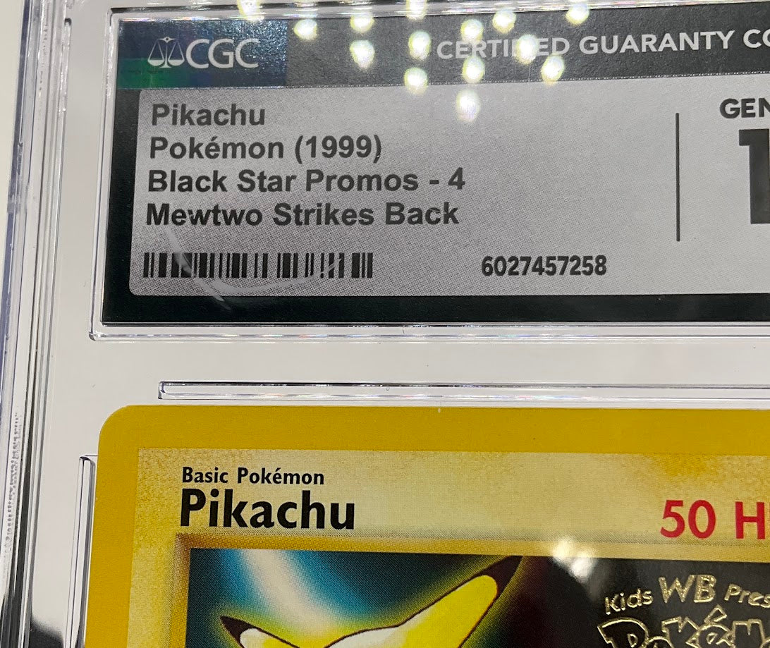 Pikachu Pokemon Mewtwo Strikes Back Black Star Promo #4 CGC 10 - Image 3