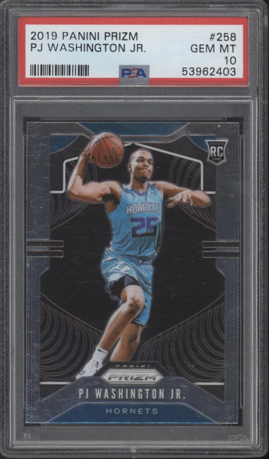 PJ Washington 2019-20 Panini Prizm RC #258 PSA 10