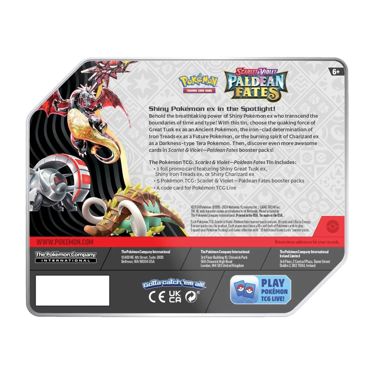 Pokemon: Paldean Fates ex Tins [Charizard ex] - Image 3