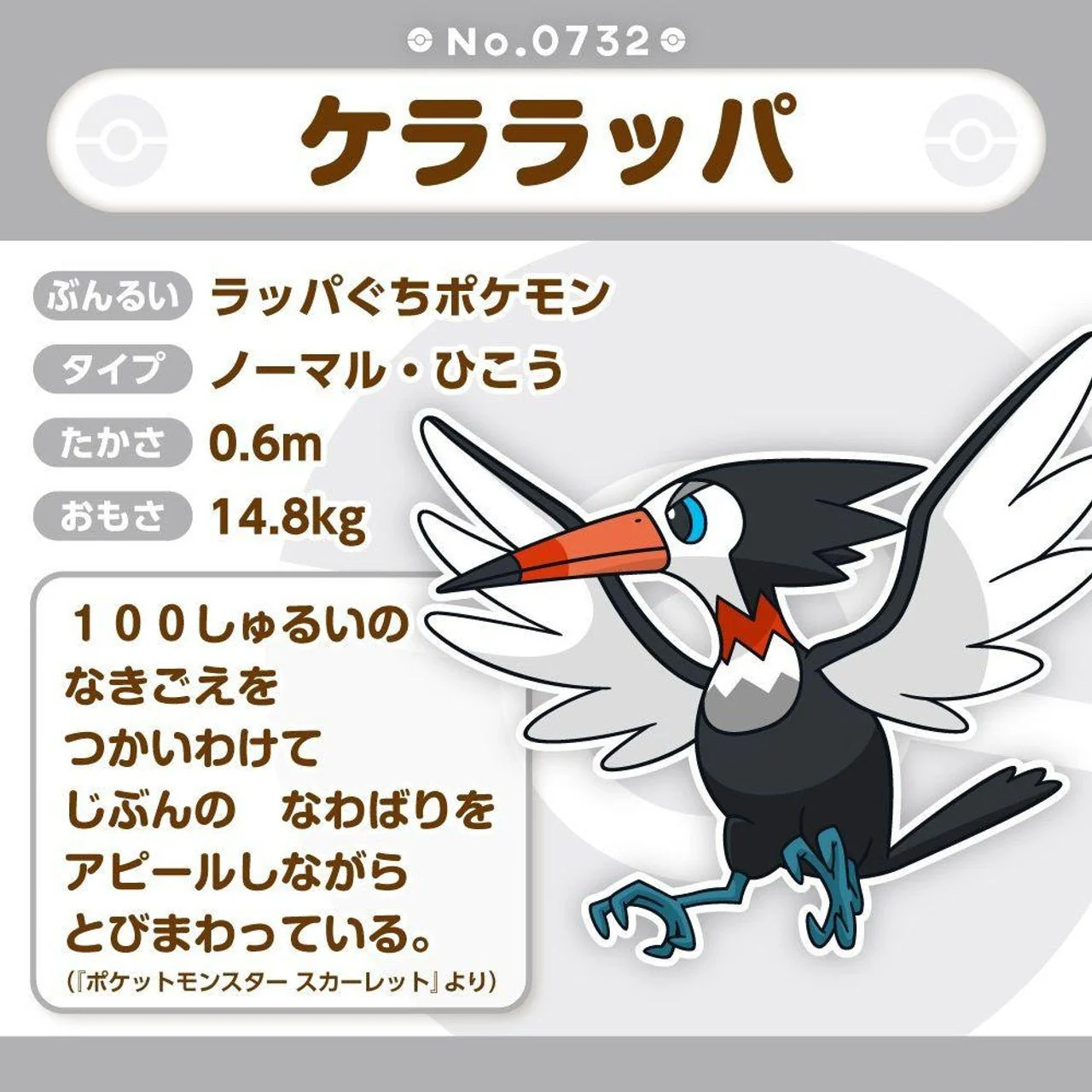 Pokemon: Pokemon Fit Trumbeak No.732 Plush (Japanese Pokemon Center Exclusive) - Image 3