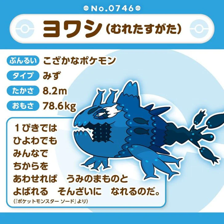 Pokemon: Pokemon Fit Wishiwashi (School Form) No.746 Plush (Japanese Pokemon Center Exclusive) - Image 3