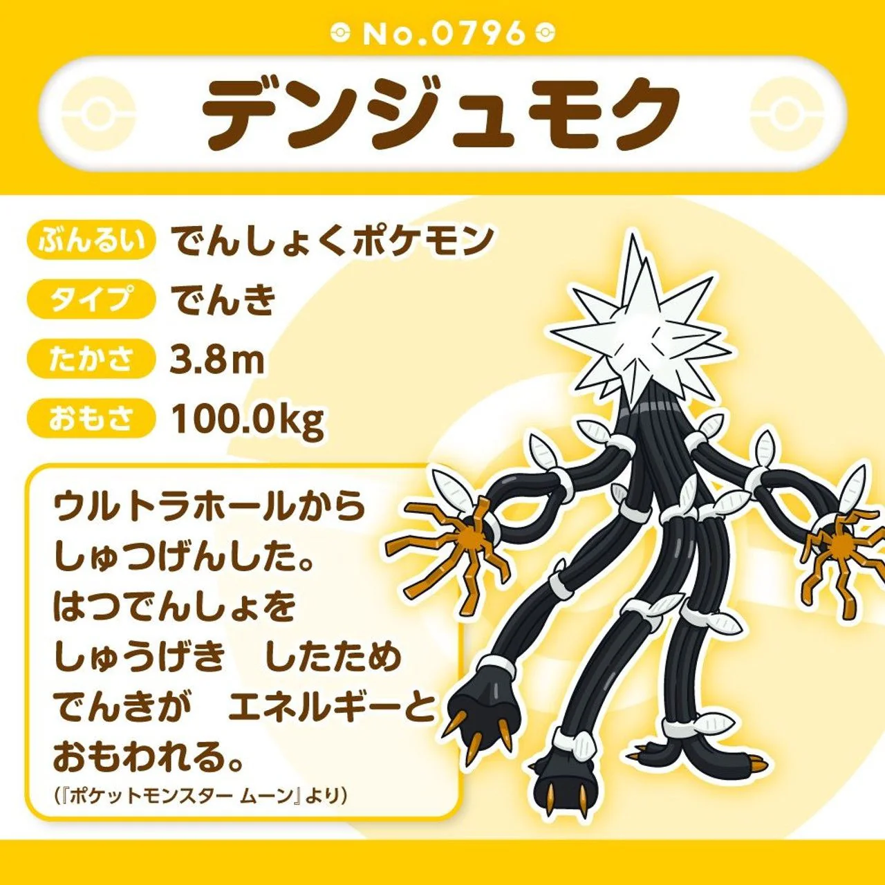 Pokemon: Pokemon Fit Xurkitree No.796 Plush (Japanese Pokemon Center Exclusive) - Image 3