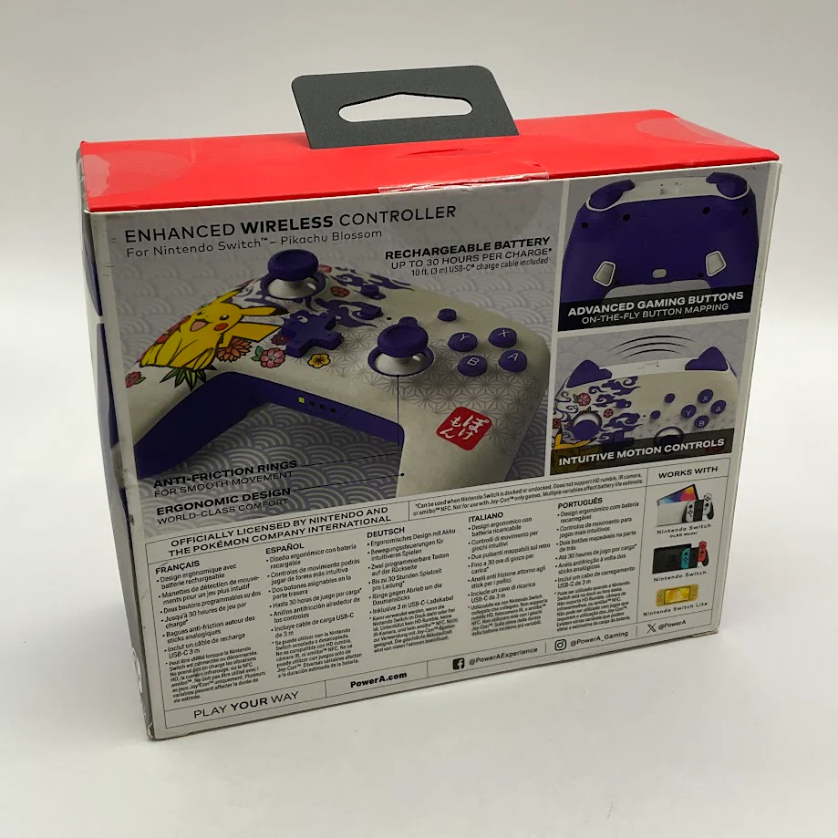 PowerA Pikachu Blossom Enchanced Wireless Controller Nintendo Switch Sealed - Image 2