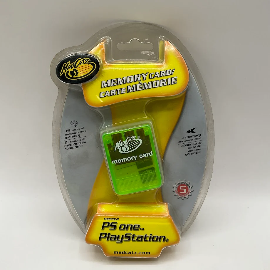 Mad Catz Memory Card [Clear Green] Playstation Sealed