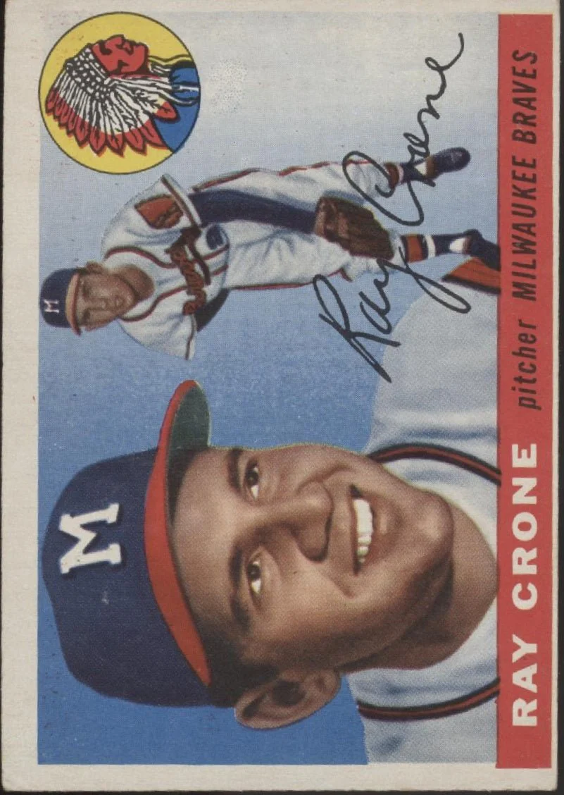 Ray Crone 1955 Topps #149 Milwaukee Braves VG