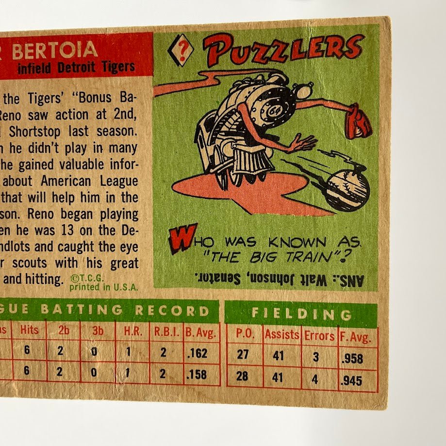 Reno Bertoia 1955 Topps #94 Detroit Tigers GD #2 - Image 6