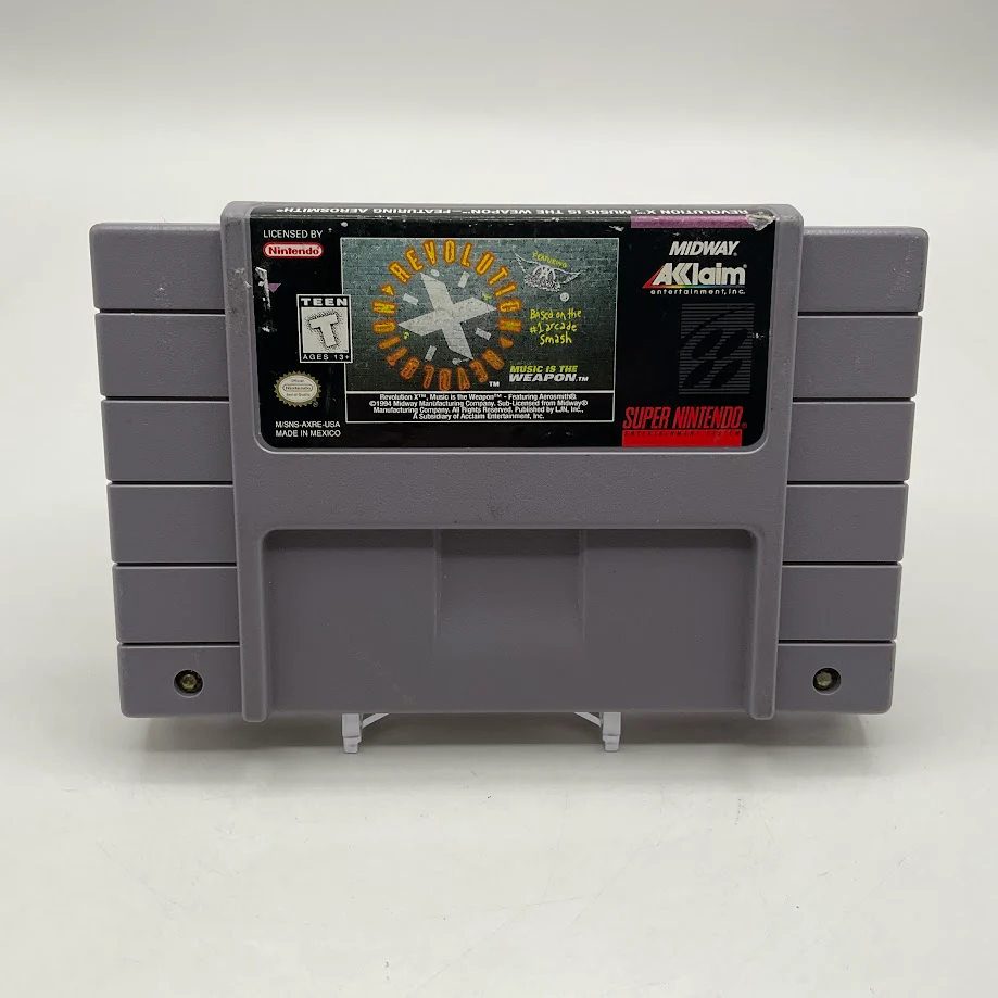 Revolution X Music is the Weapon Featuring Aerosmith Super Nintendo Used