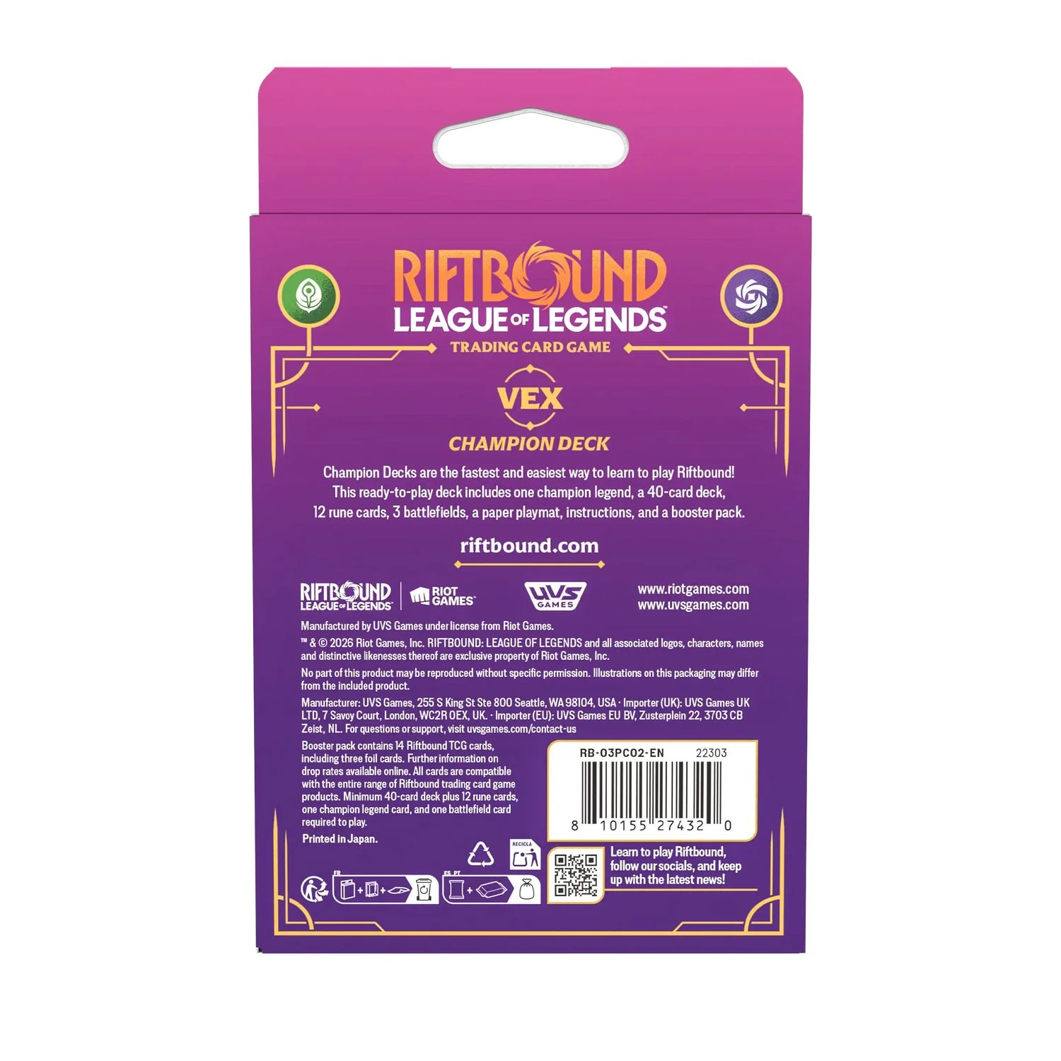 Riftbound TCG: Unleashed Champion Deck (Vex) - Image 4