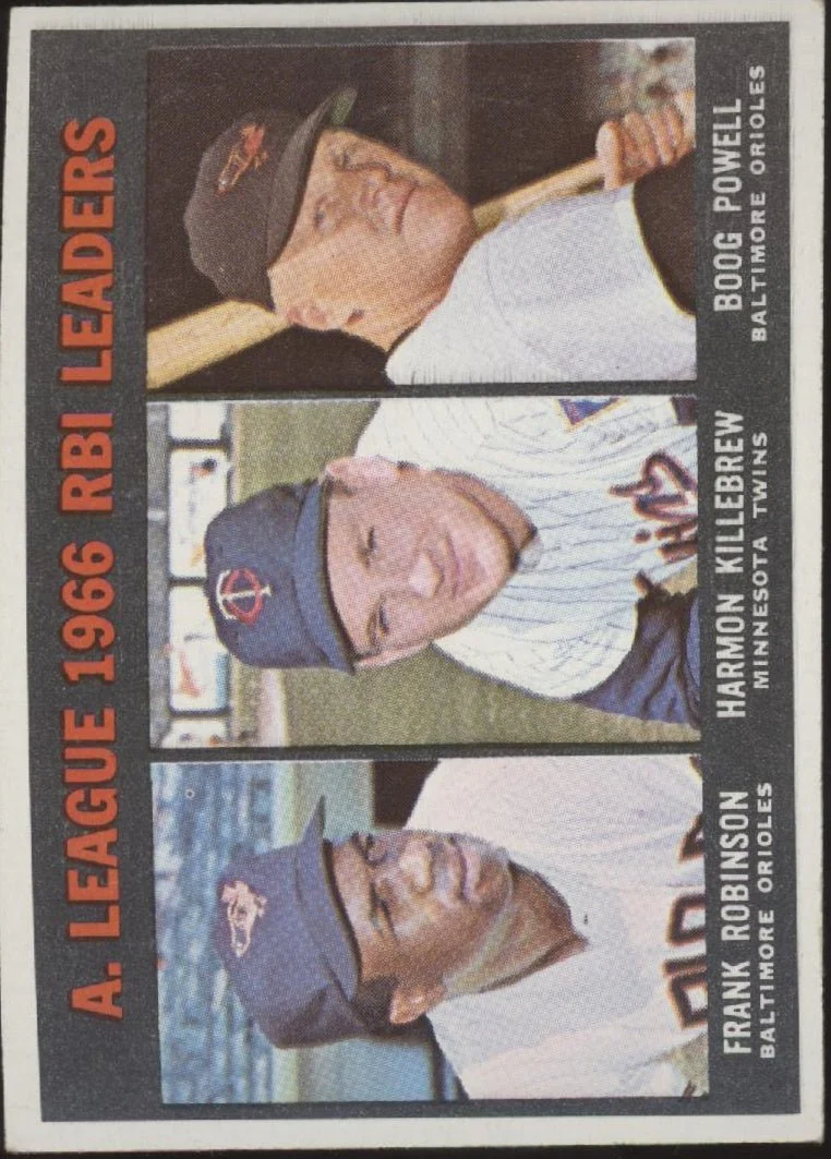 Robinson / Killebrew / Powell 1967 Topps RBI Leaders #241 VG #2