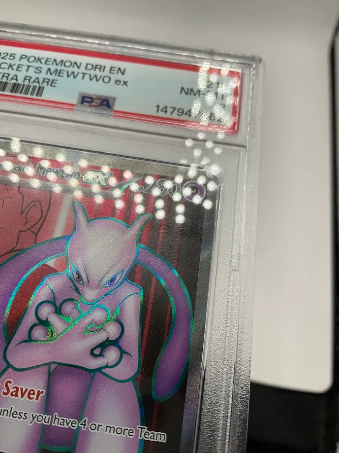 Rocket's Mewtwo ex Pokemon Destined Rivals Ultra Rare #213 PSA 8 - Image 3