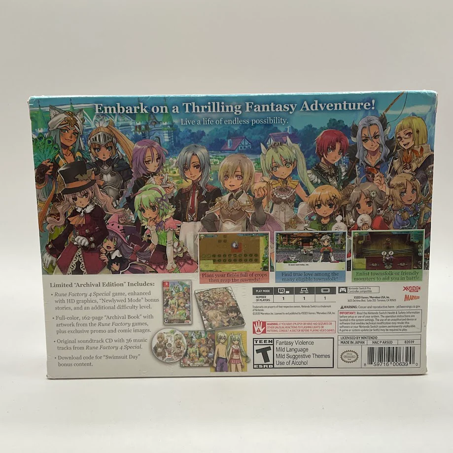 Rune Factory 4 Special [Archival Edition] Nintendo Switch Sealed - Image 3