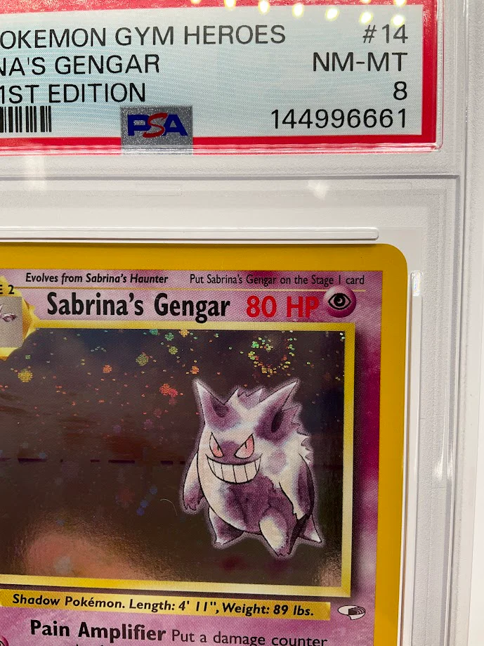 Sabrina's Gengar Pokemon Gym Heroes Holo 1st Edition #14 PSA 8 - Image 3