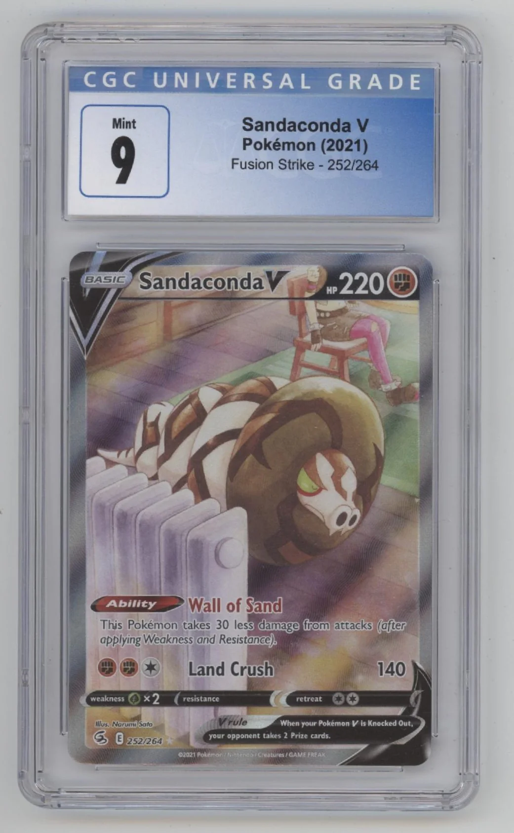 Sandaconda V Pokemon Fusion Strike #252 CGC 9