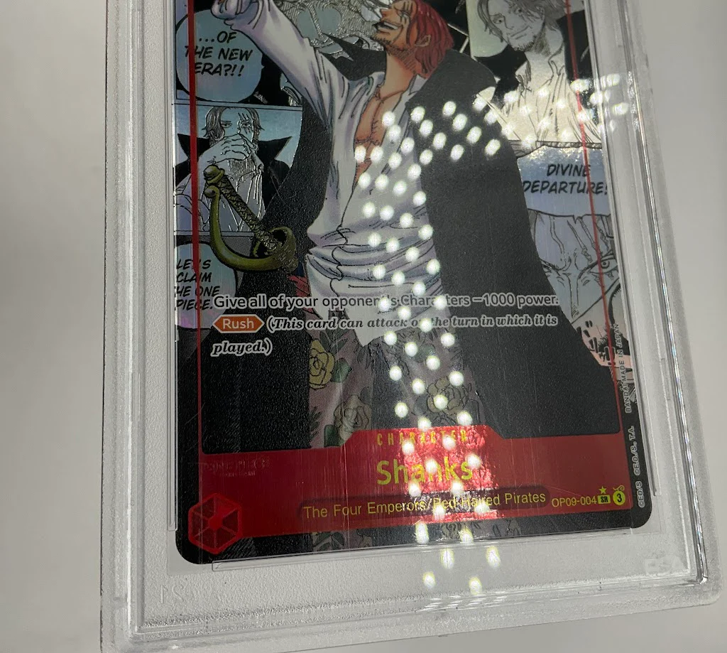 Shanks One Piece Card Game OP09 Manga Alternate Art #004 PSA 10 - Image 3