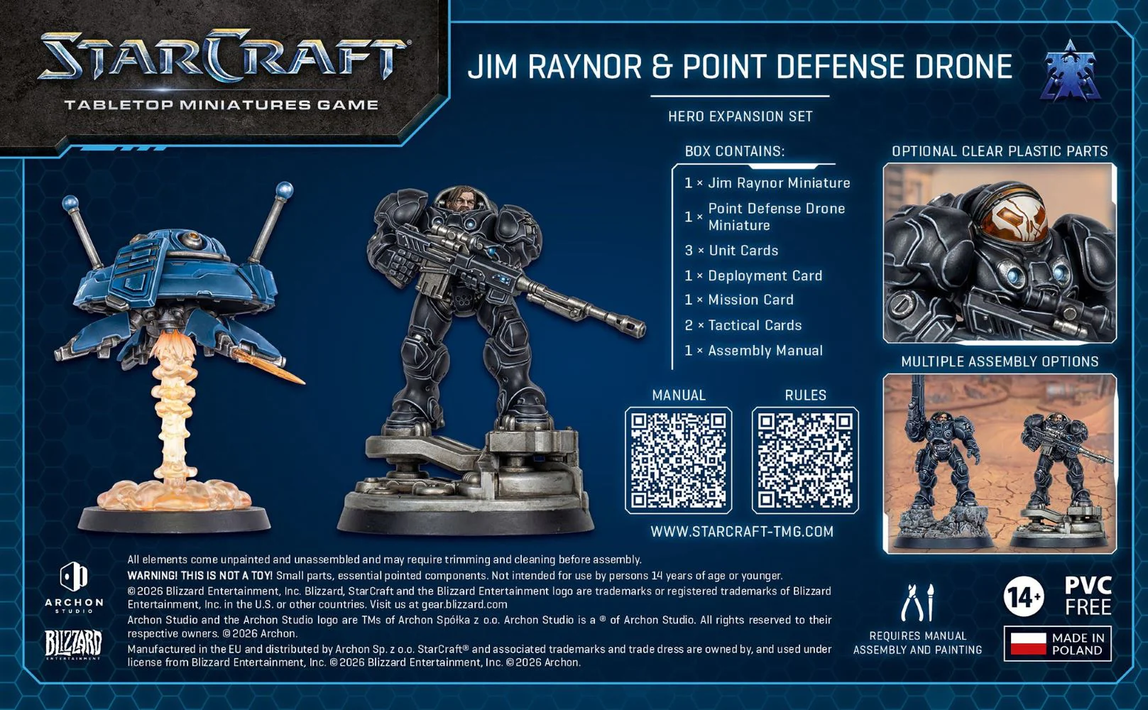 StarCraft Tabletop Miniatures Game: Terran - Jim Raynor & Point Defense Drone *Expected Release Date of August 2026* - Image 2