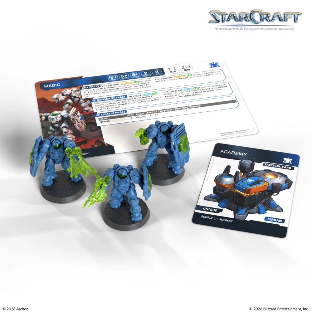 StarCraft Tabletop Miniatures Game: Terran - Medic *Expected Release Date of August 2026* - Image 3