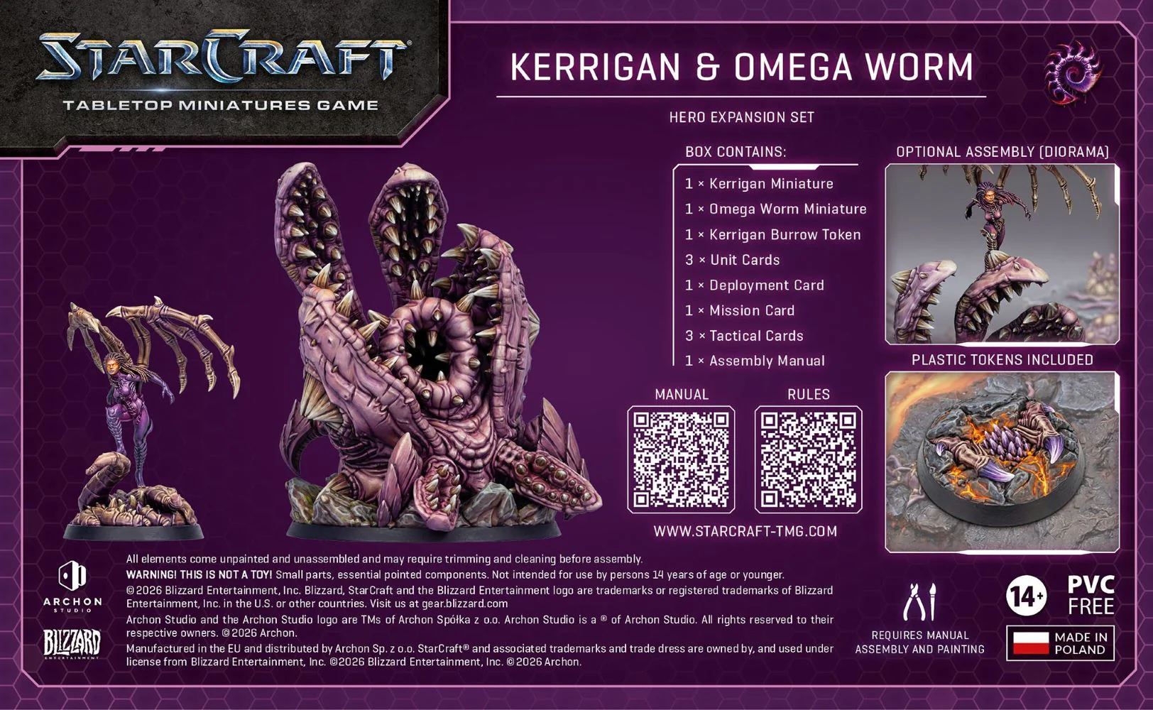 StarCraft Tabletop Miniatures Game: Zerg - Kerrigan & Omega Worm *Expected Release Date of August 2026* - Image 2