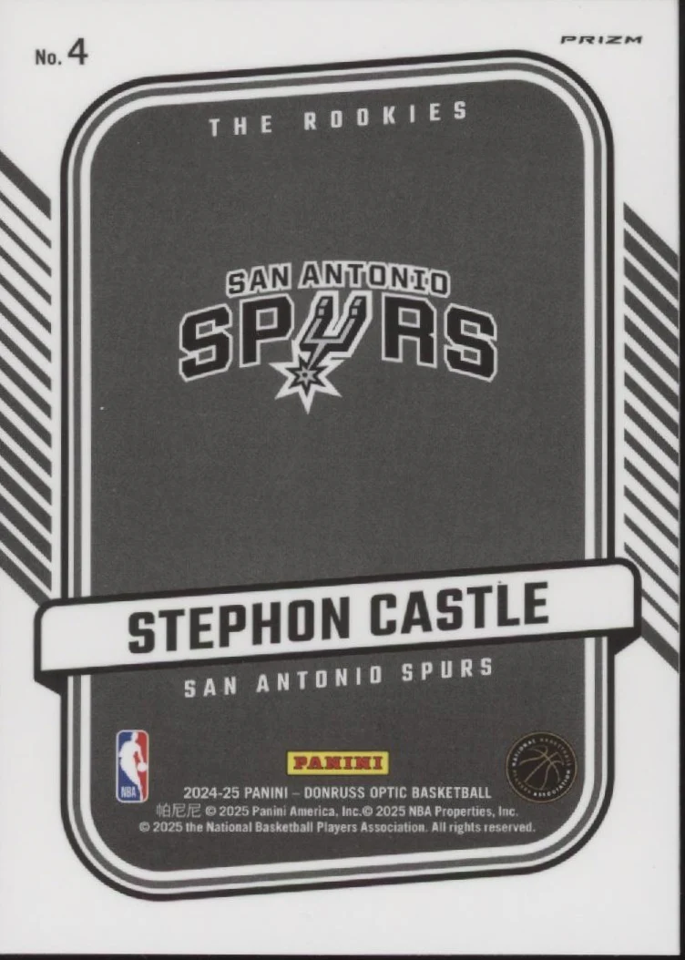 Stephon Castle 2024-25 Donruss Optic The Rookies Red International Prizm #4 - Image 2