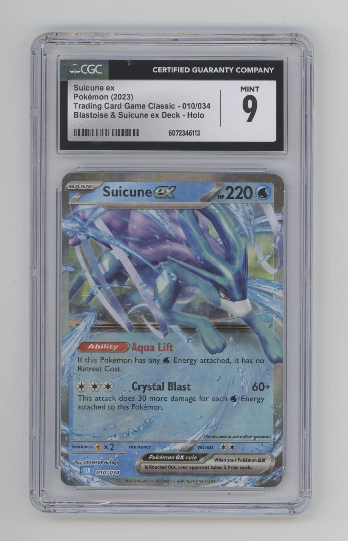 Suicune ex Pokemon Blastoise & Suicune ex Deck Holo #010 CGC 9 #1