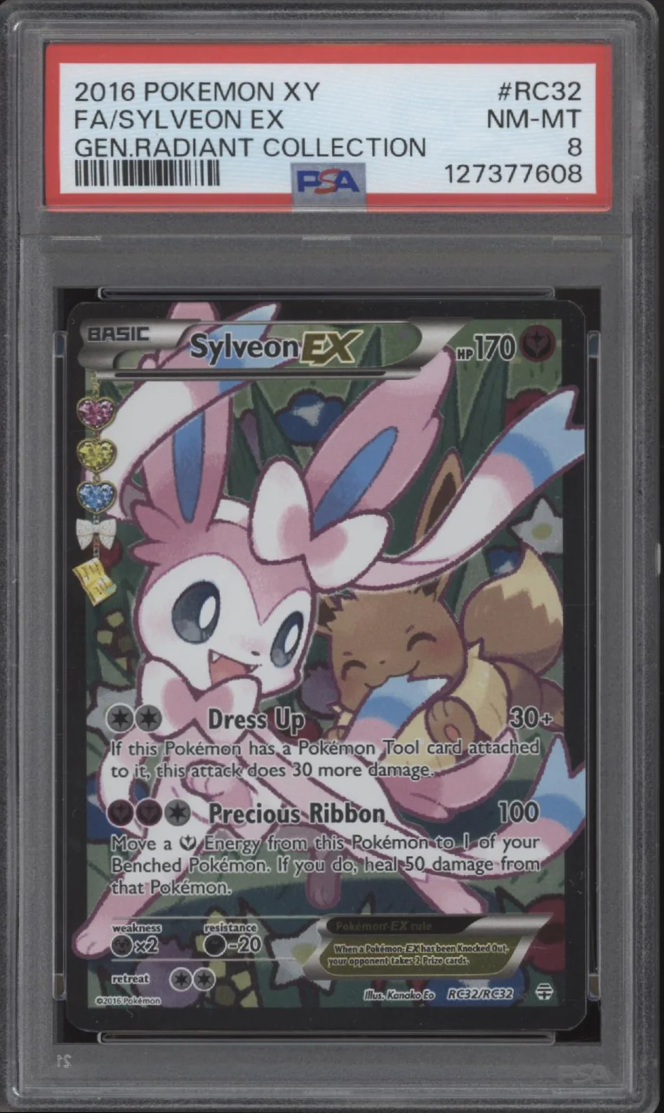 Sylveon ex Pokemon Generations Radiant Collection Full Art #RC32 PSA 8 #1