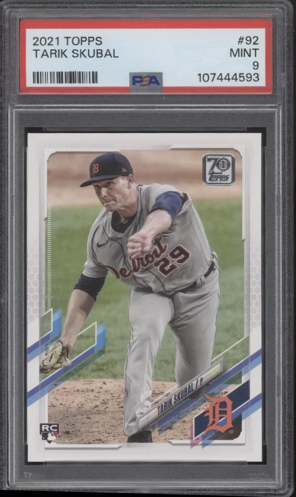 Tarik Skubal 2021 Topps Series 1 RC #92 PSA 9 #3