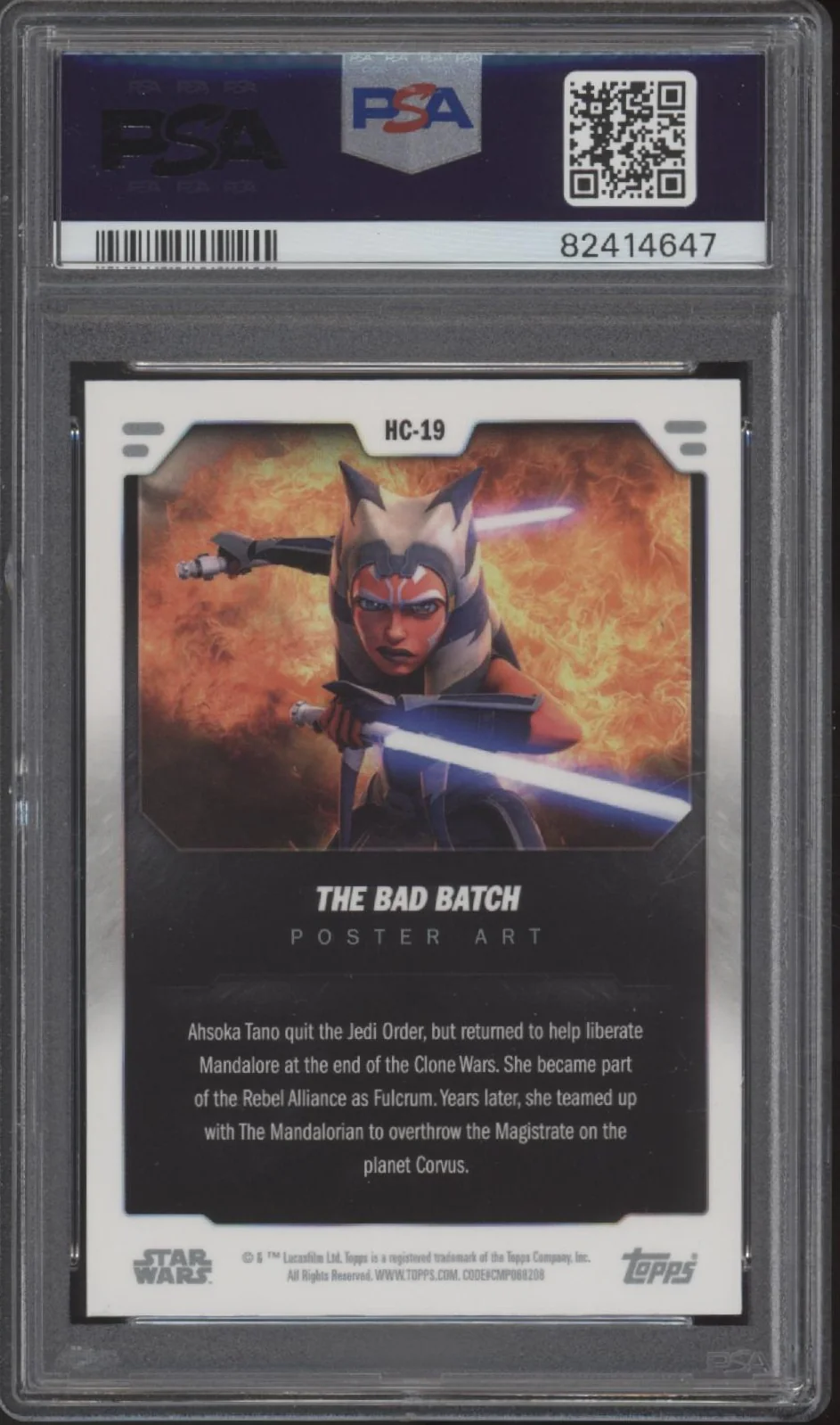 The Bad Batch 2023 Topps Star Wars Holograms Poster Art #HC19 PSA 8 - Image 2