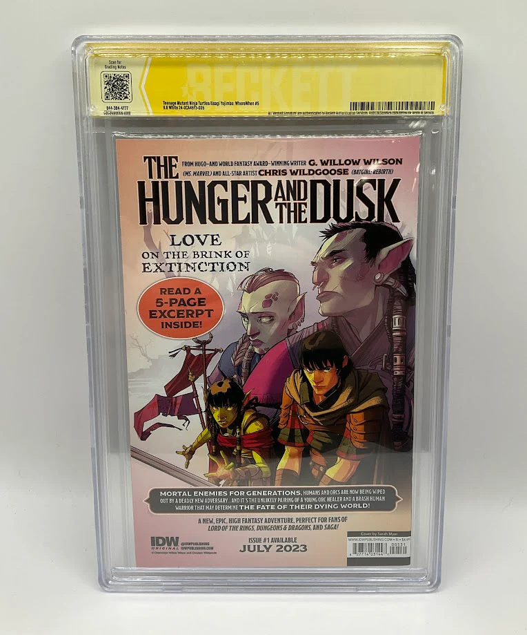 TMNT Usagi Yojimbo Where When #5 CBCS 9.6 Kevin Eastman Auto - Image 2
