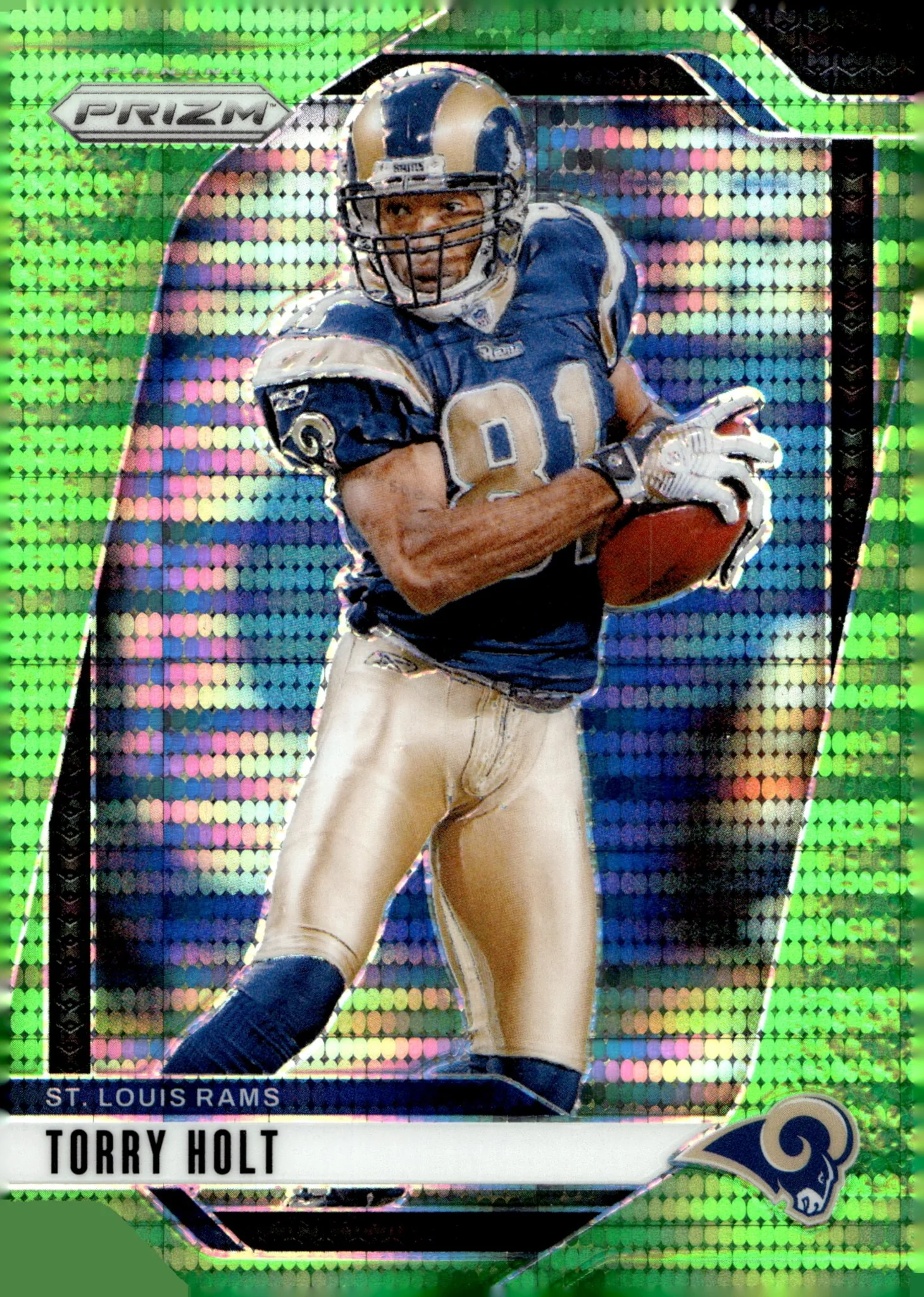 Torry Holt 2024 Panini Prizm Neon Green Pulsar Prizm #300