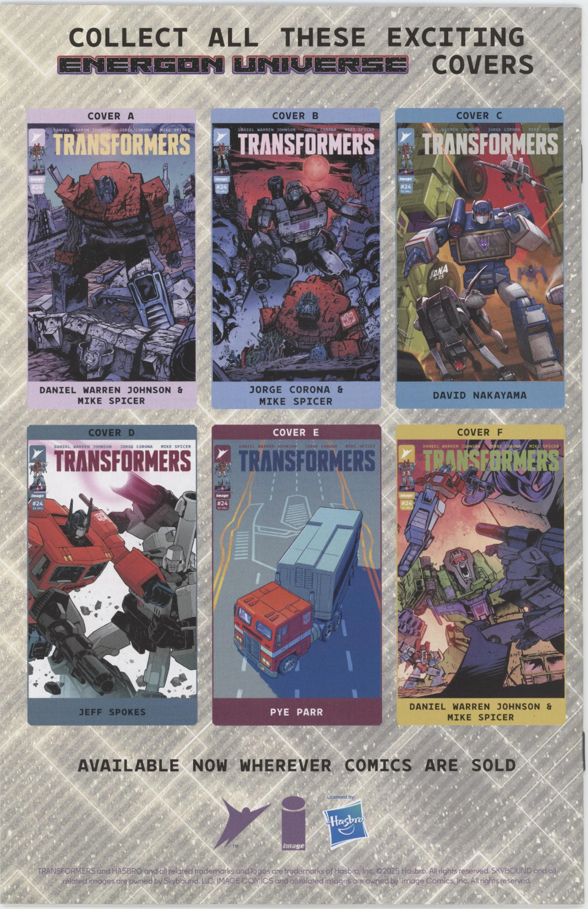 Transformers #24 Cover D 1 in 25 Jeff Spokes Variant - Image 2