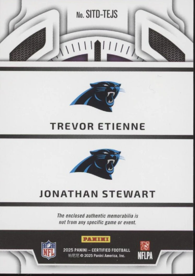 Trevor Etienne / Jonathan Stewart 2025 Certified Stitches in Time Red 19/25 - Image 2