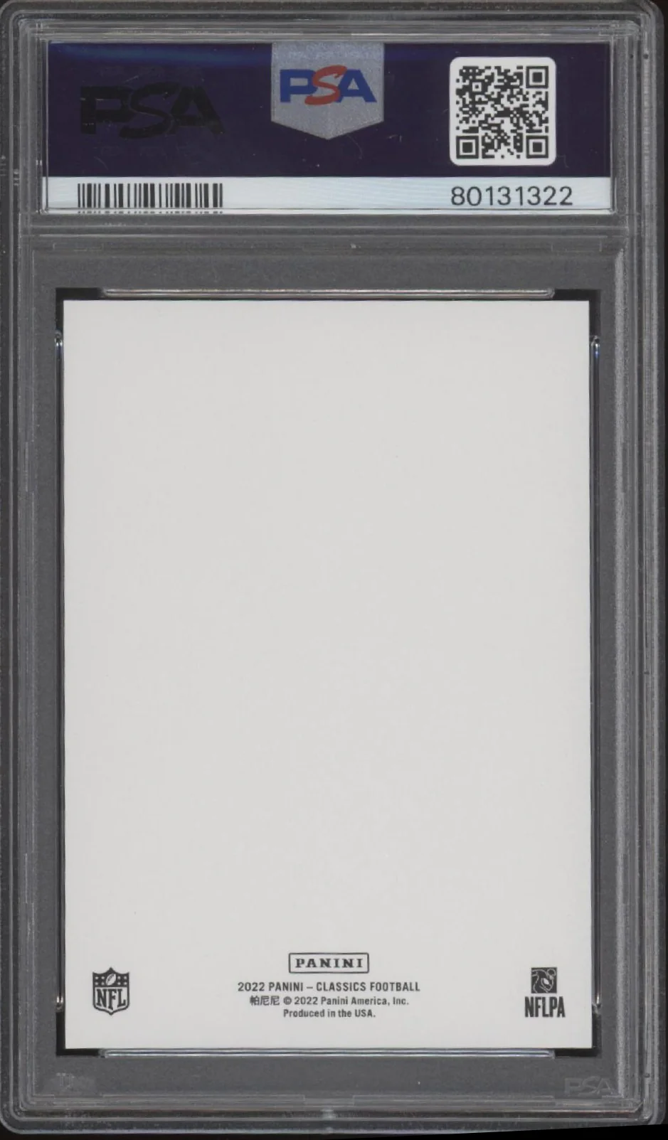 Treylon Burks 2022 Panini Classics Black Back RC 13/25 #165 PSA 10 - Image 2