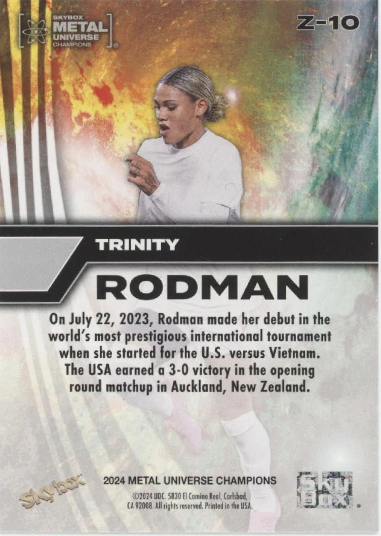 Trinity Rodman 2024 Skybox Metal Universe Champions Z Force #Z-10 - Image 2