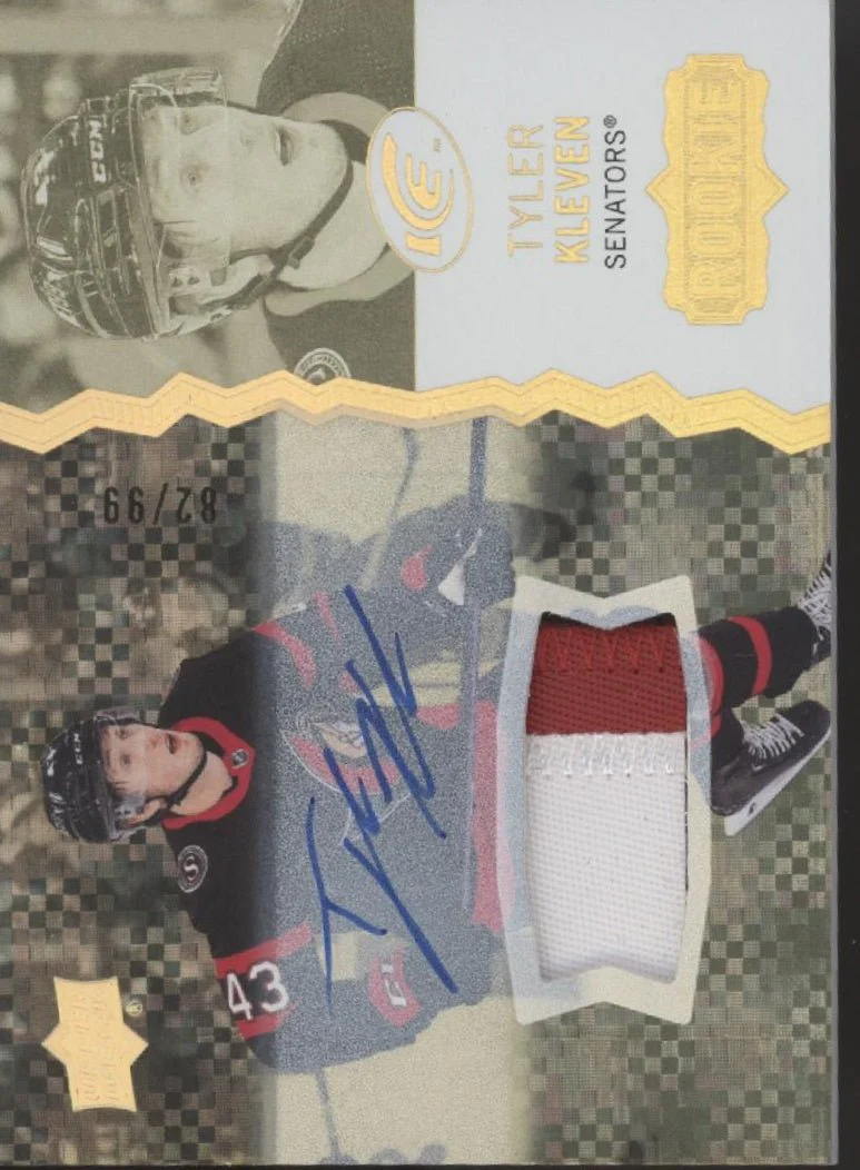 Tyler Kleven 2023-24 Upper Deck Ice Rookie Swatch RC Auto 82/99 #121