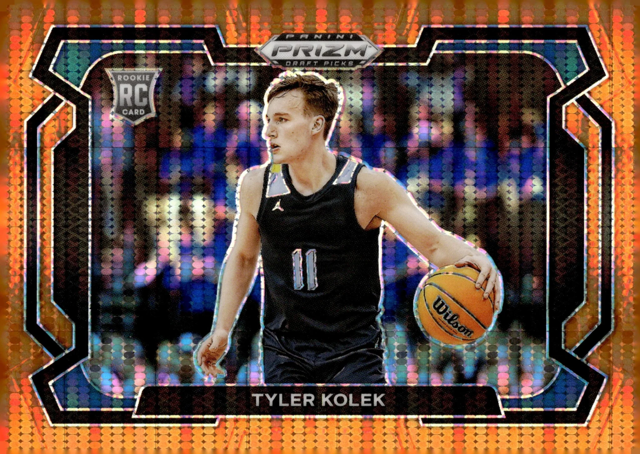 Tyler Kolek 2024 Panini Prizm Draft Picks Variation Orange Pulsar Prizm RC 18/49