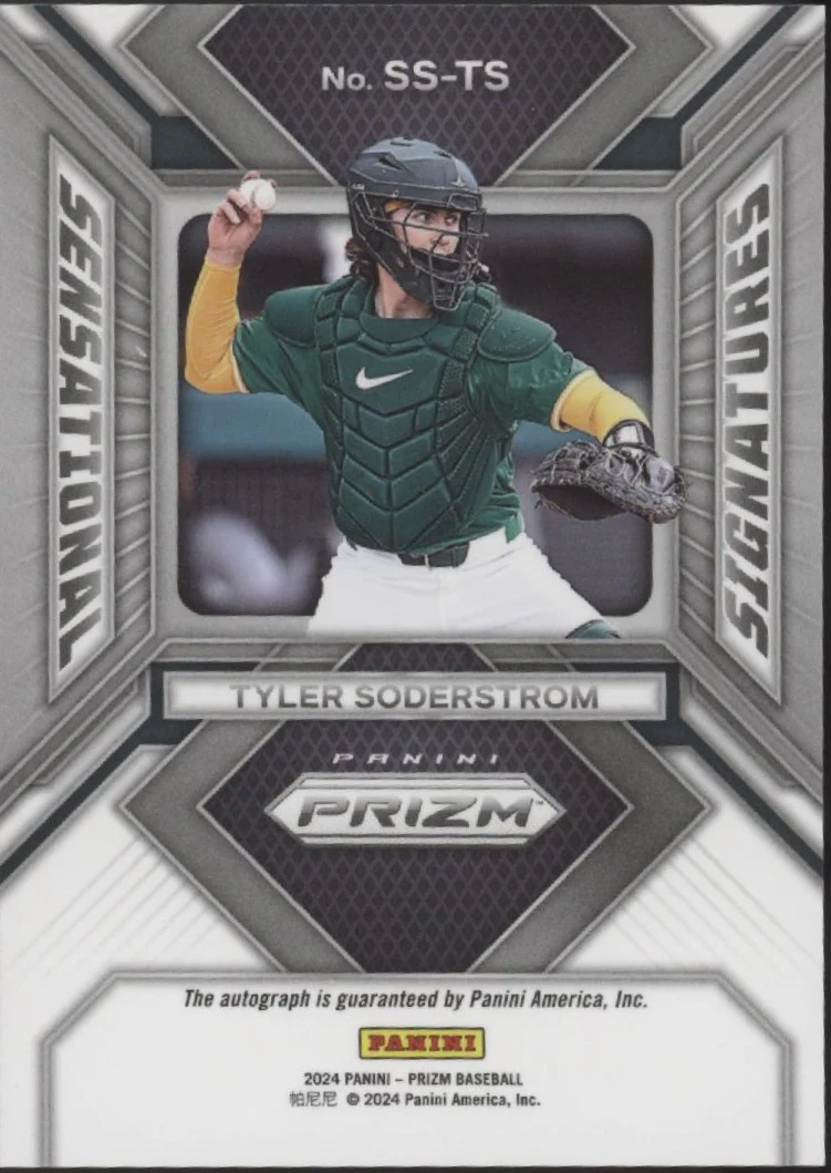 Tyler Soderstrom 2024 Panini Prizm Sensational Signatures Auto #SS-TS - Image 2