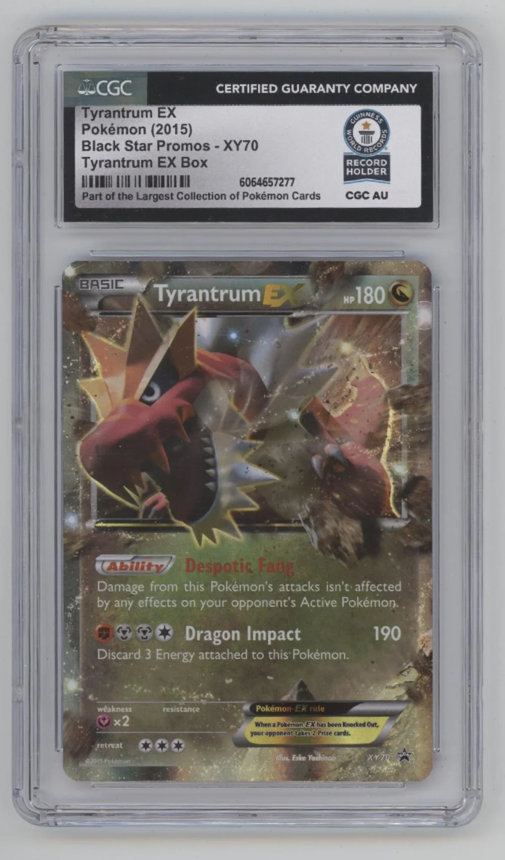 Tyrantrum EX Pokemon Black Star Promo #XY70 CGC Guinness World Record Holder