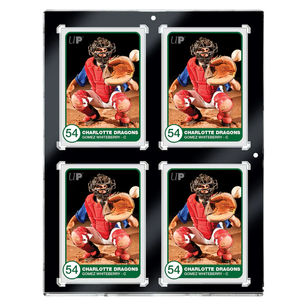 Ultra Pro: 4 Card 130pt Black Border UV ONE-TOUCH Magnetic Holder