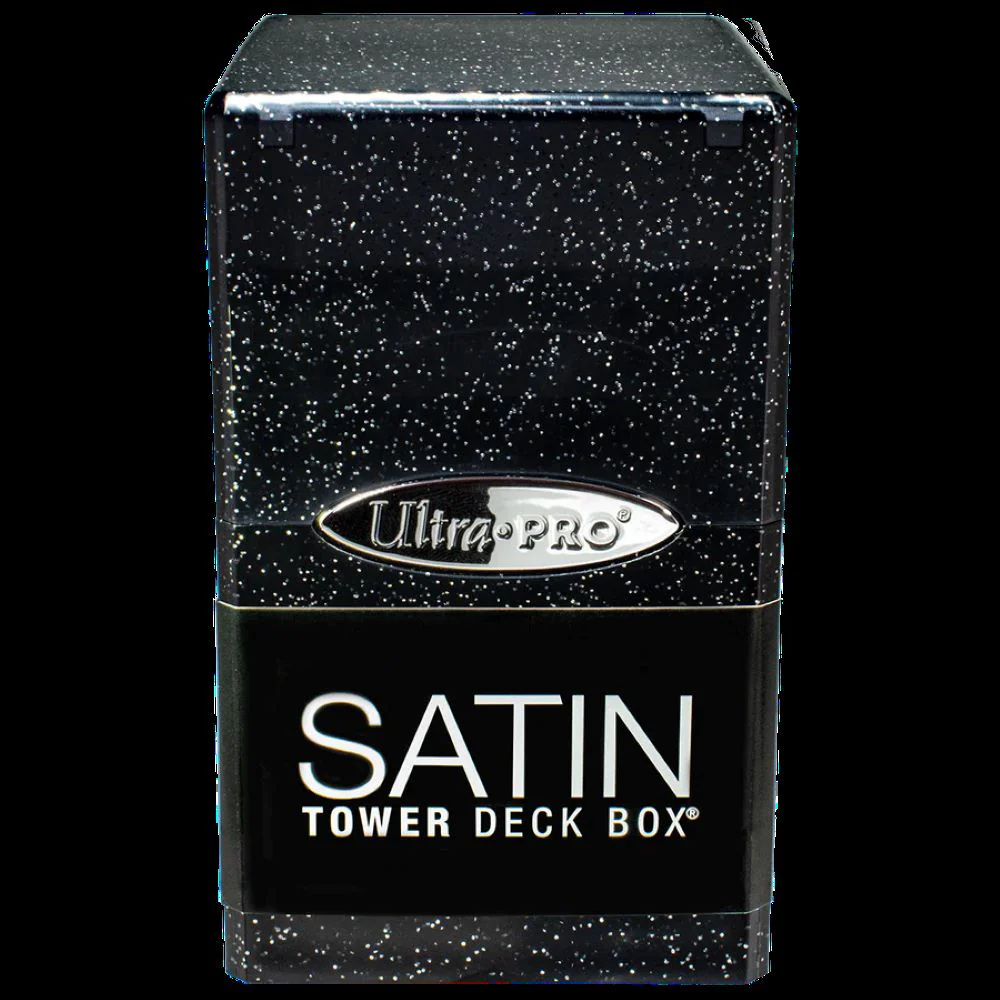Ultra Pro: Glitter Satin Tower Deck Box (Black) - Image 3