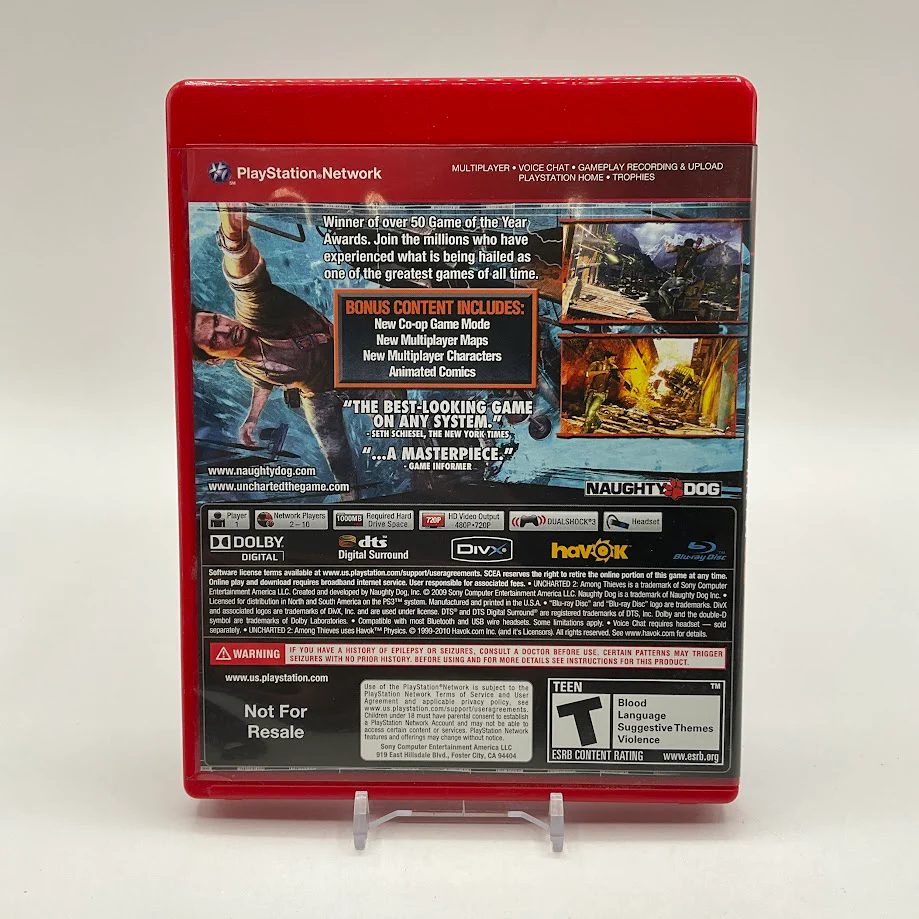Uncharted 2 Among Thieves [GOTY Greatest Hits NFR] Playstation 3 Used #2 - Image 2