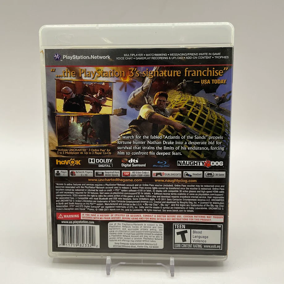 Uncharted 3 Drake's Deception Playstation 3 Used #1 - Image 2