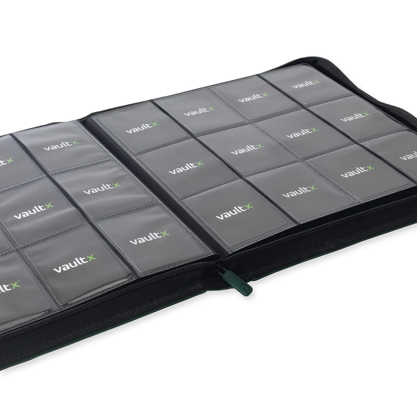 Vaultx 12-Pocket Exo-Tec XL Zip Binder - Forest Green - Image 3