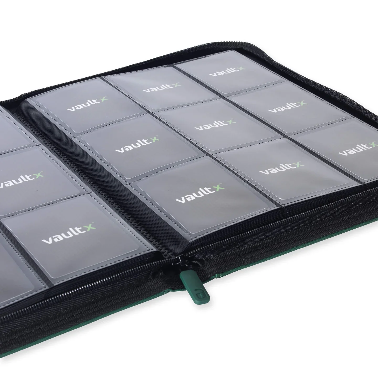Vaultx 9-Pocket Exo-Tec Zip Binder - Forest Green - Image 3
