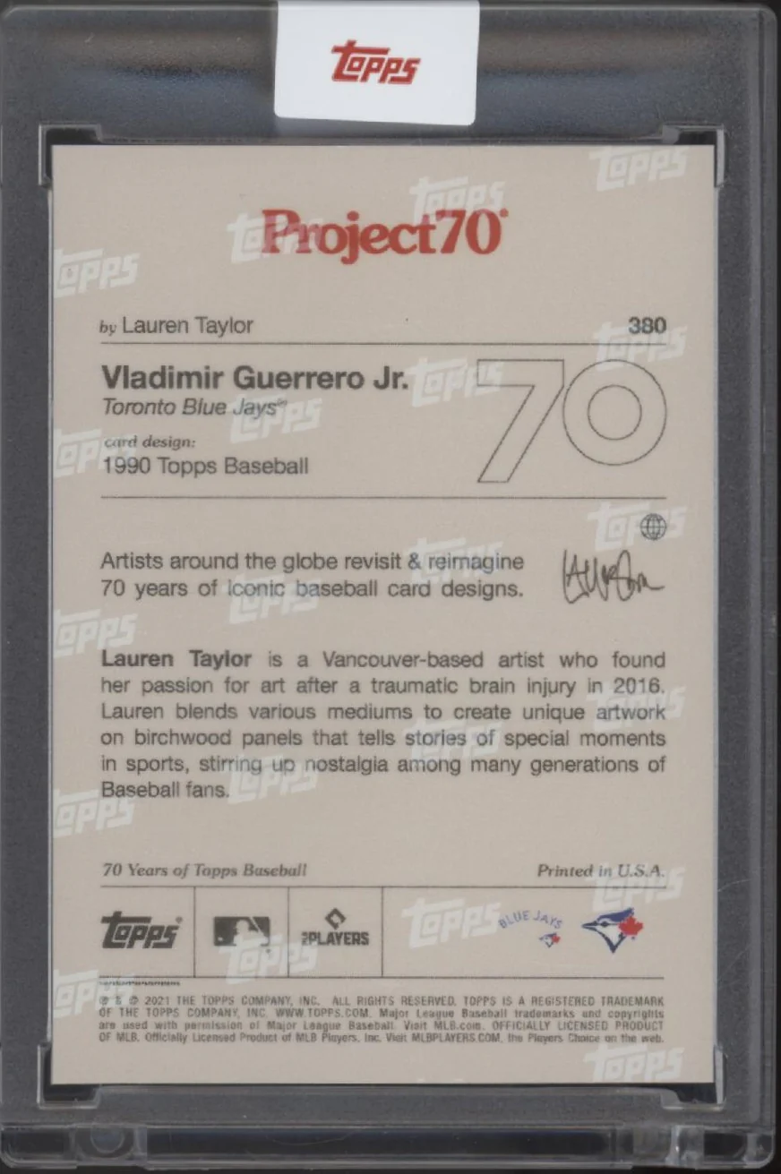 Vladimir Guerrero Jr. 2021 Topps Project 70 #380 - Image 2